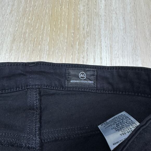 Ag Adriano Goldschmied Black The Mid Rise Stevie Slim Straight Jeans Women's 25 - Picture 12 of 13
